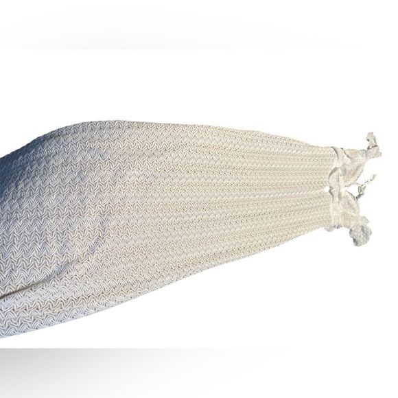 SHEIN Crocheted Textured Ruffled Small Flying Sleeves With Hollow Straps SIZE XS - Picture 5 of 5